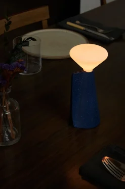 Lampe portable en pierre bleu cobalt 8x19 cm Mantle - Tala