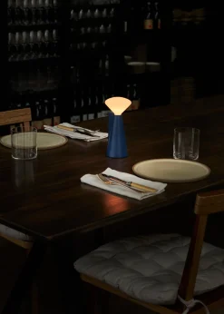 Lampe portable en pierre bleu cobalt 8x19 cm Mantle - Tala