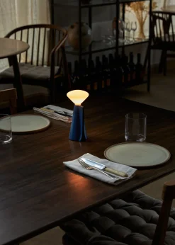 Lampe portable en pierre bleu cobalt 8x19 cm Mantle - Tala