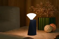 Lampe portable en pierre bleu cobalt 8x19 cm Mantle - Tala