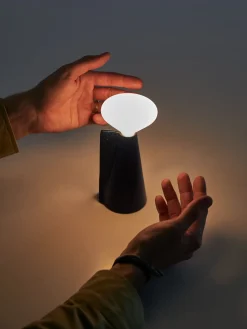 Lampe portable en pierre bleu cobalt 8x19 cm Mantle - Tala