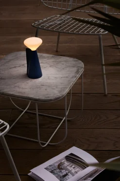 Lampe portable en pierre bleu cobalt 8x19 cm Mantle - Tala