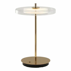 Lampe portable en verre et laiton poli 7,9x12cm Asteria - Umage