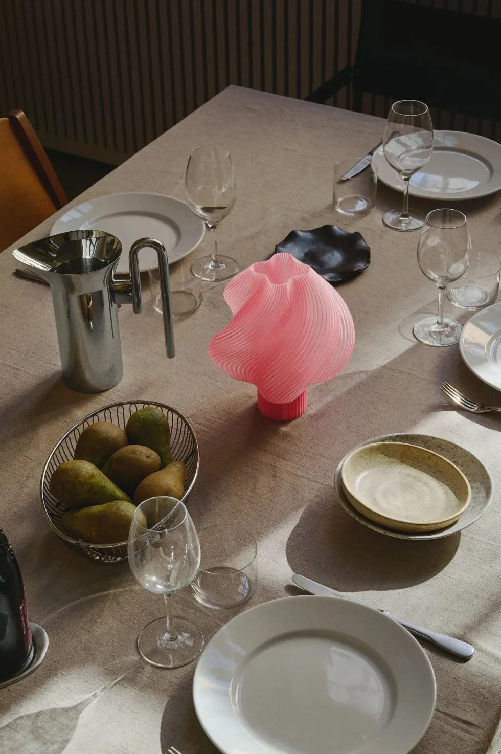 Lampe portable peach sorbet 23 cm Soft serve - Crème Atelier