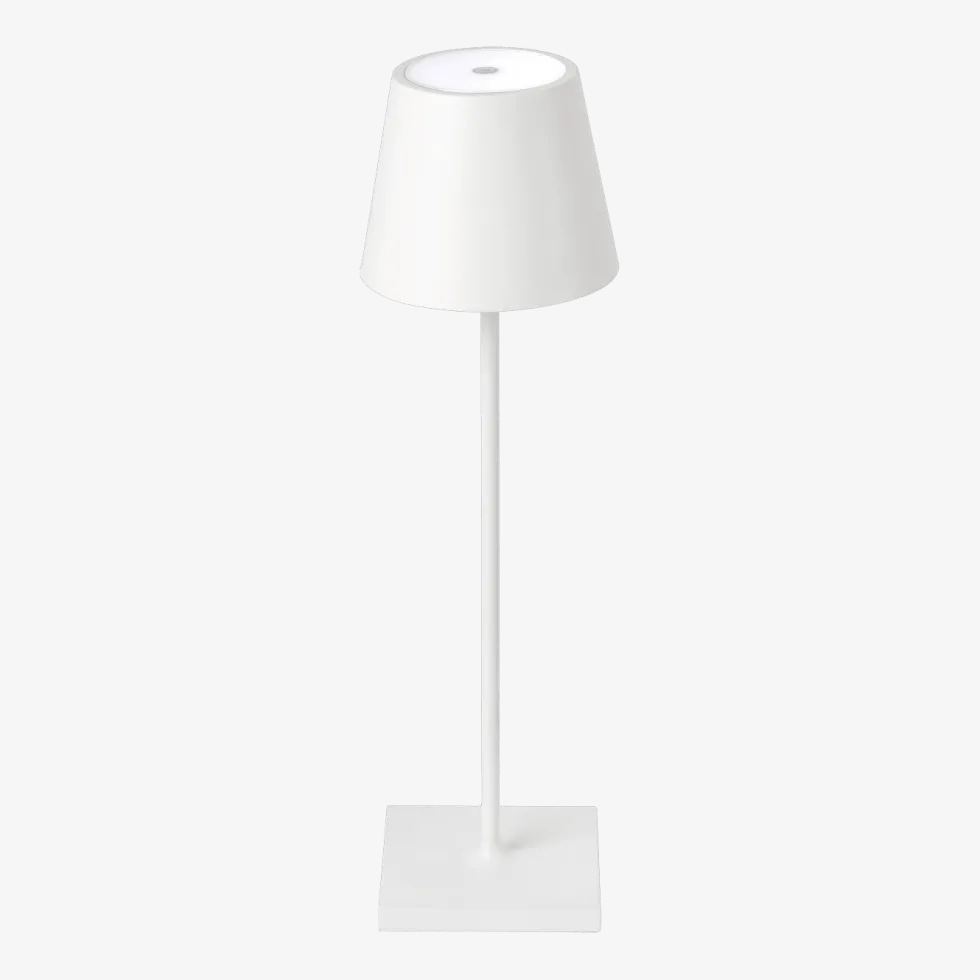Lampe portable pour extérieur en aluminium blanc Toc - Faro Barcelona