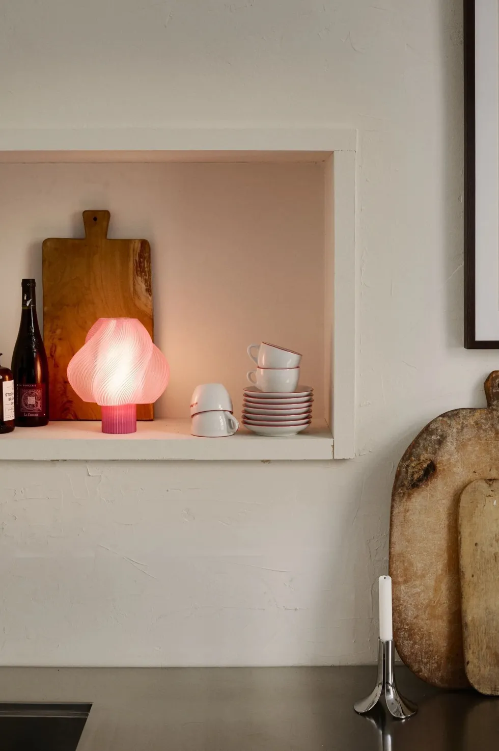 Lampe portable rose sorbet 23 cm Soft serve - Crème Atelier