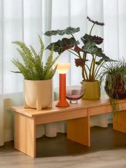 Lampe portative en métal orange 14x30cm - Hübsch