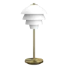 Lampe à poser blanche et laiton 41x18cm Valencia - Belid