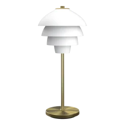 Lampe à poser blanche et laiton 41x18cm Valencia - Belid