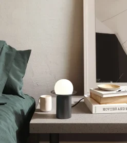 Lampe à poser en graphite satiné 16cm Janed - CVL Luminaires