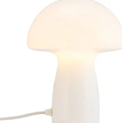 Lampe à poser en verre blanc champignon 18x23cm Jenny - Dyberg larsen