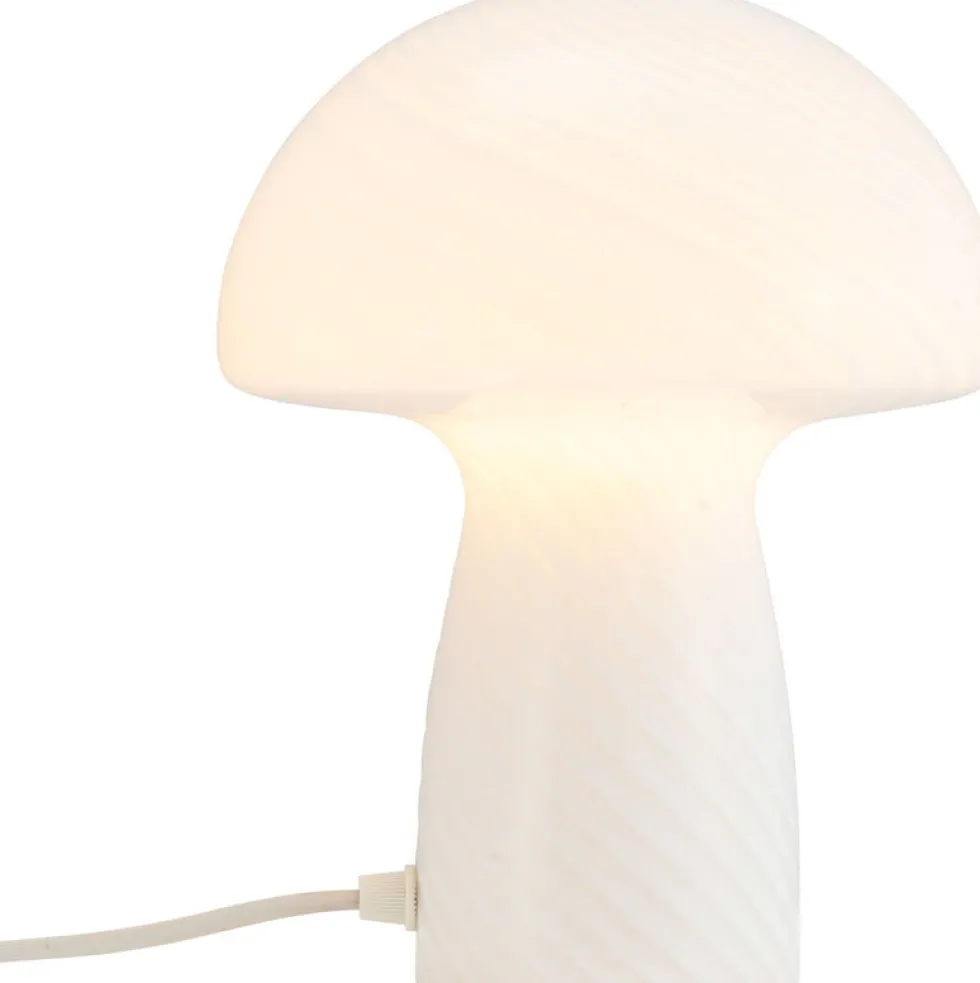 Lampe à poser en verre blanc champignon 18x23cm Jenny - Dyberg larsen