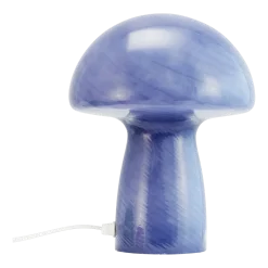 Lampe à poser en verre bleu champignon 18x23cm Jenny - Dyberg larsen