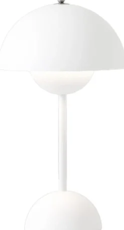 Lampe à poser sans fil blanc mat Flowerpot VP9 - &tradition