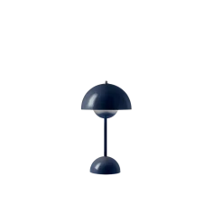Lampe à poser sans fil bleu acier Flowerpot VP9 - &tradition
