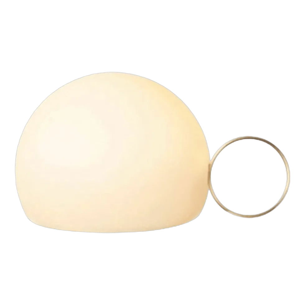 Lampe à poser sans fil dorée avec petit anneau Circ - Estiluz