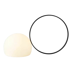 Lampe à poser sans fil noire avec grand anneau Circ - Estiluz