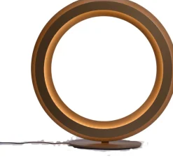 Lampe ronde en acier bronze foncé 50cm Zepto - Le deun