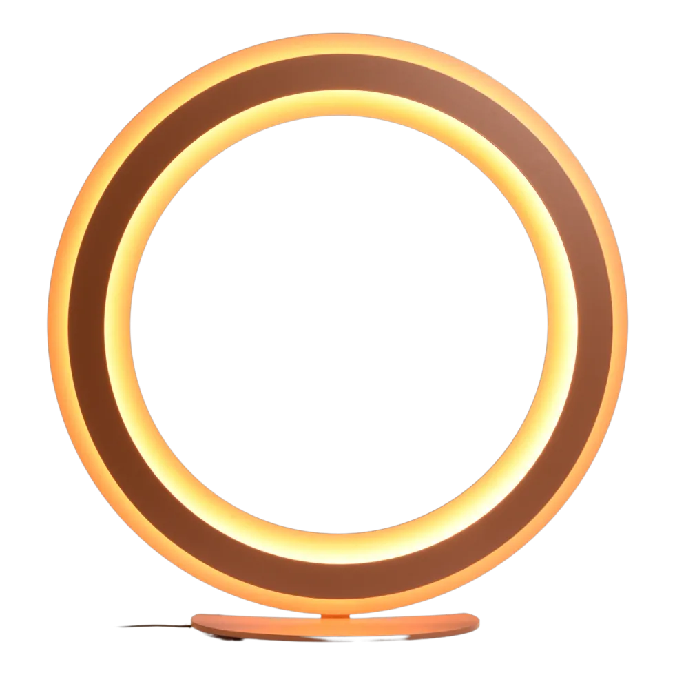 Lampe ronde en acier cuivre mat 50cm Zepto - Le deun