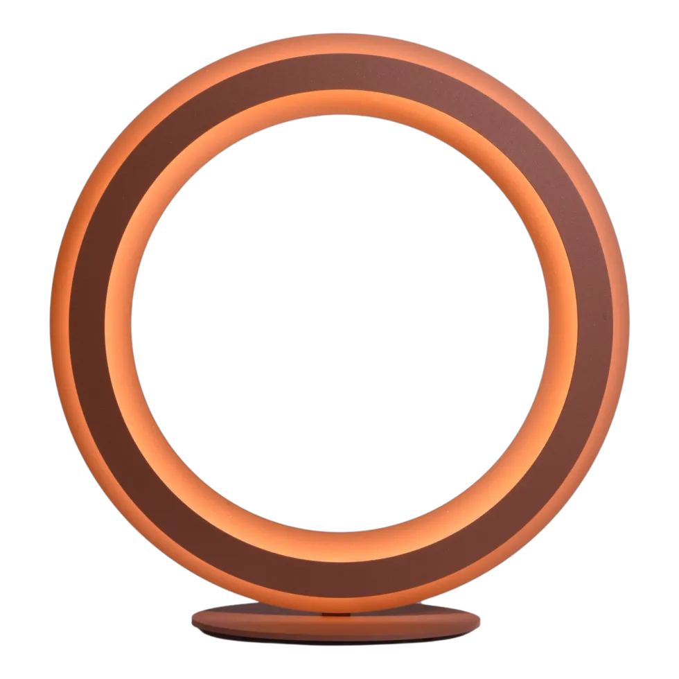 Lampe ronde en acier terracotta 50cm Zepto - Le deun
