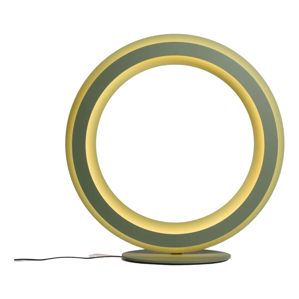 Lampe ronde en acier vert 50cm Zepto - Le deun
