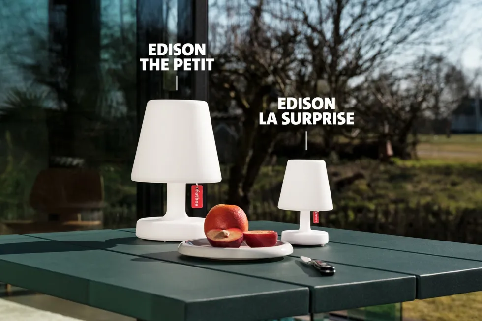 Lampe sans fil blanche 16x25cm Edison The Petit - Fatboy