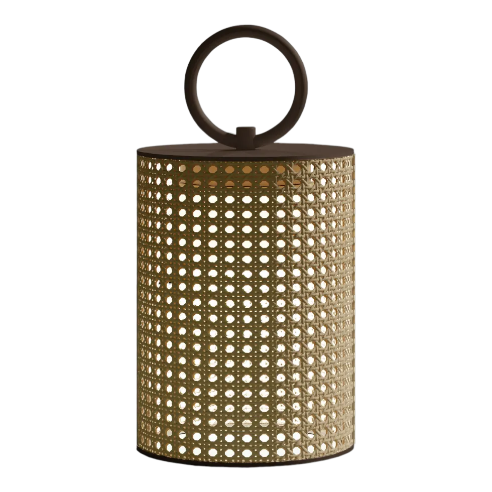 Lampe sans fil de jardin en bronze laqué et résine 33 cm Clara - Contardi