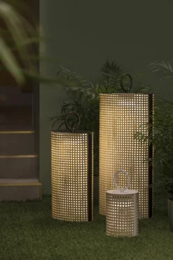 Lampe sans fil de jardin en bronze laqué et résine 33 cm Clara - Contardi