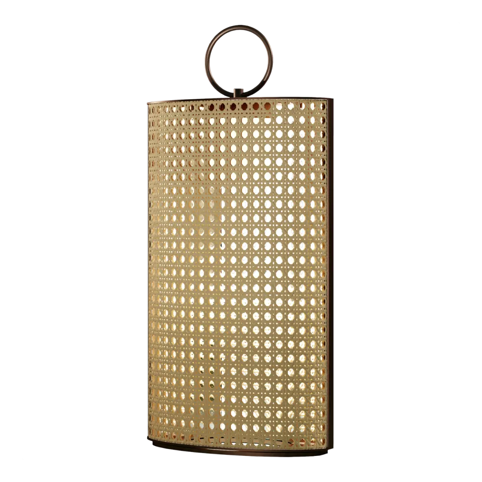 Lampe sans fil de jardin en bronze laqué et résine 60 cm Clara - Contardi
