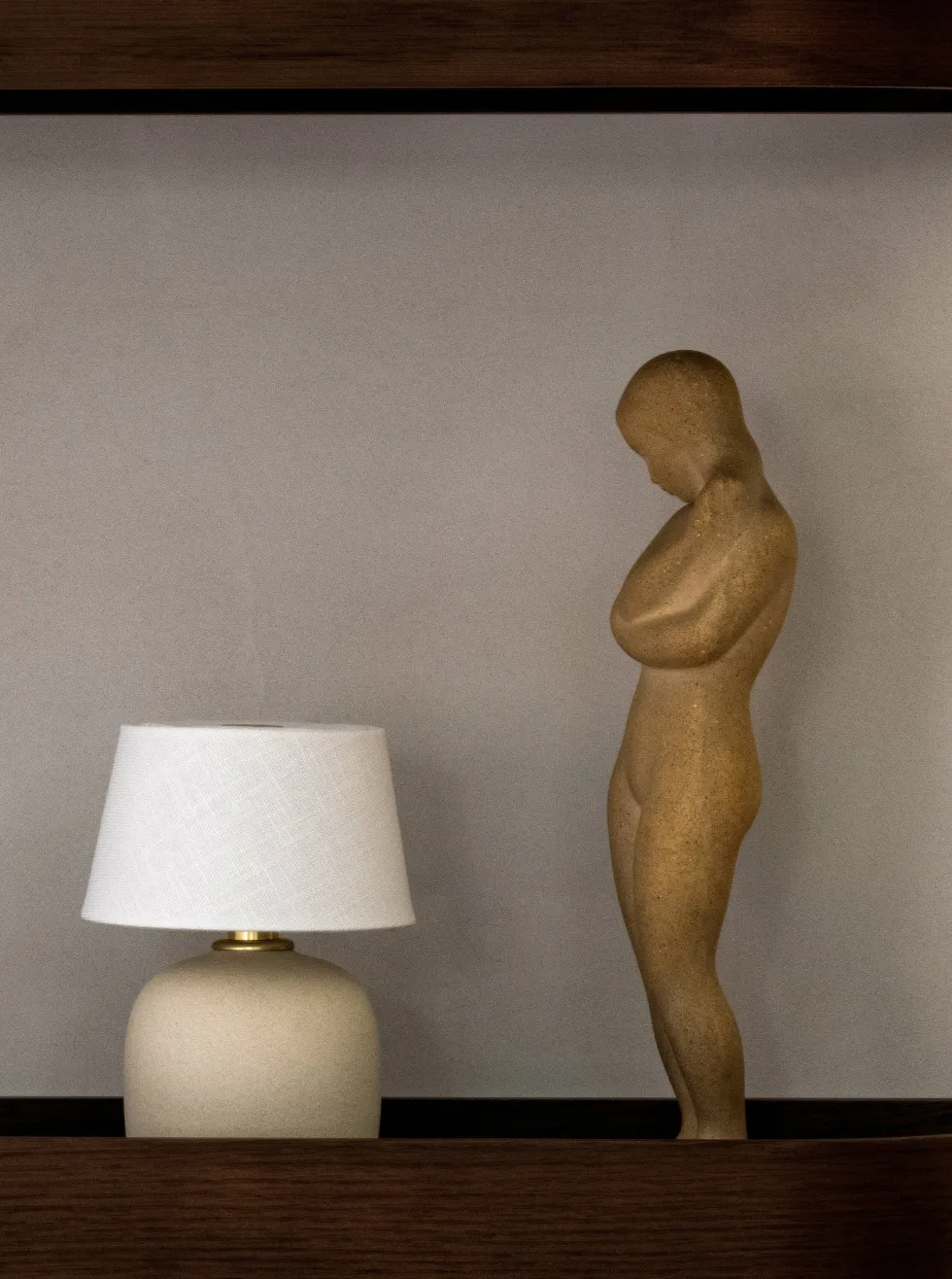 Lampe sans fil en céramique crème 18 x 36 cm Torso - Audo