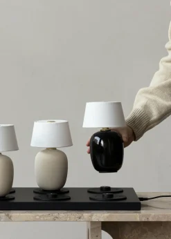 Lampe sans fil en céramique crème 18 x 36 cm Torso - Audo