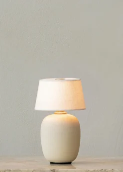 Lampe sans fil en céramique crème 18 x 36 cm Torso - Audo