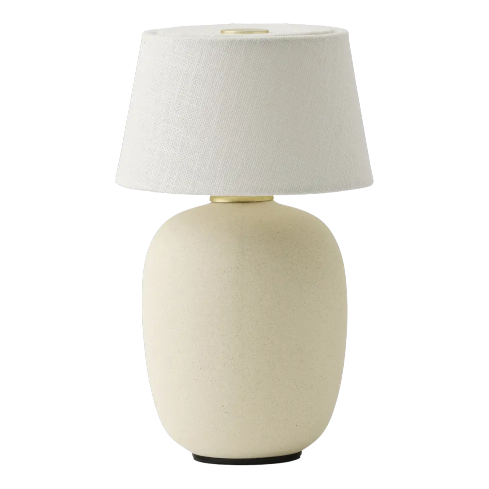 Lampe sans fil en céramique crème 18 x 36 cm Torso - Audo