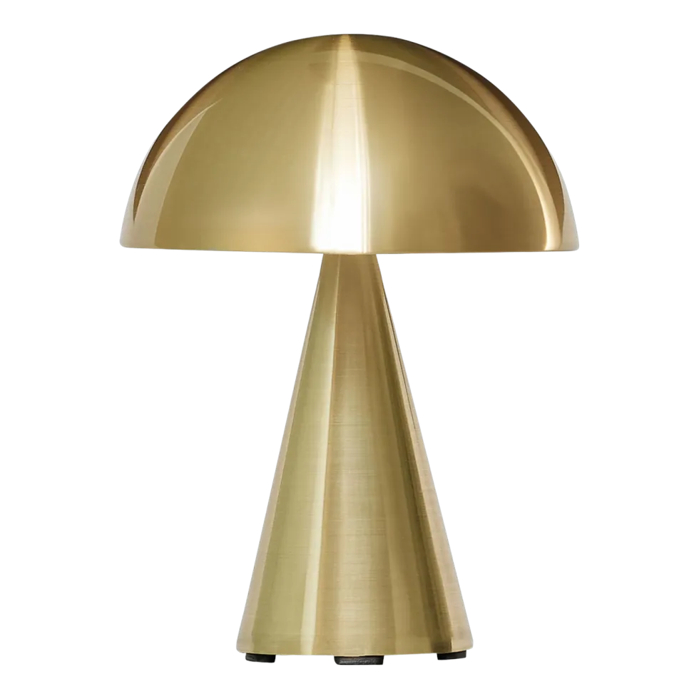 Lampe sans fil en fer finition laiton 15x20cm Mush - Hübsch