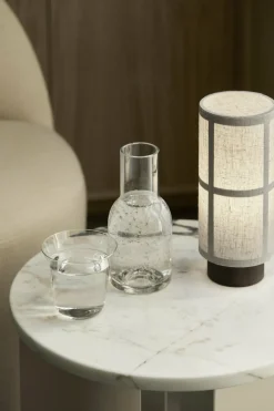 Lampe sans fil en lin naturel 23,5cm Hashira - Audo