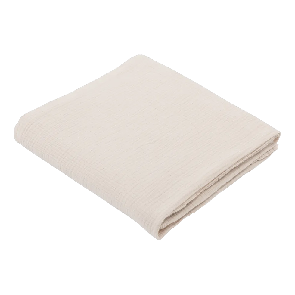 Lange en gaze de coton 90 x 90 cm beige avoine Les Petits - The Cool Republic