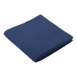 Lange en gaze de coton 90 x 90 cm bleu marine Les Petits - The Cool Republic