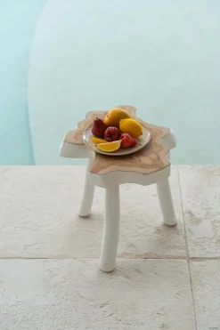 La table d'appoint Organic - Blanc naturel Bazar Bizar