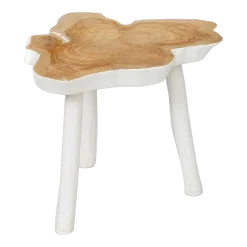 La table d'appoint Organic - Blanc naturel Bazar Bizar