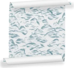 Lé de papier peint blanc Marie - MUES Design