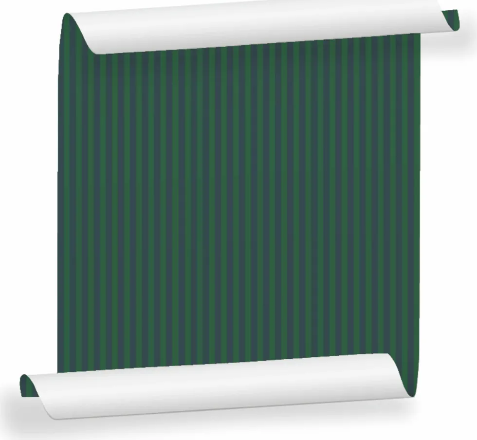 Lé de papier peint bleu nuit et vert sapin Ernest 18 - Mues Design
