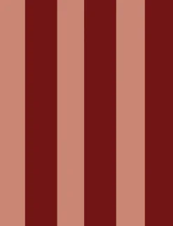 Lé de papier peint bordeaux clair et rose Auguste 02 - Mues Design