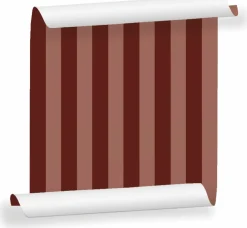 Lé de papier peint bordeaux et ocre rose Auguste 19 - Mues Design