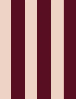 Lé de papier peint bordeaux et rose clair Auguste 06 - Mues Design