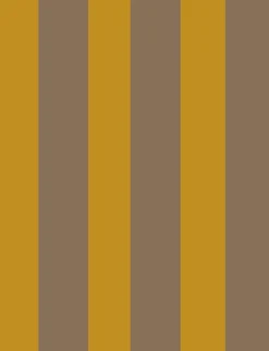 Lé de papier peint mocha et ocre jaune Auguste 16 - Mues Design