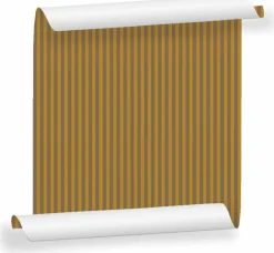 Lé de papier peint mocha et ocre jaune Ernest 16 - Mues Design