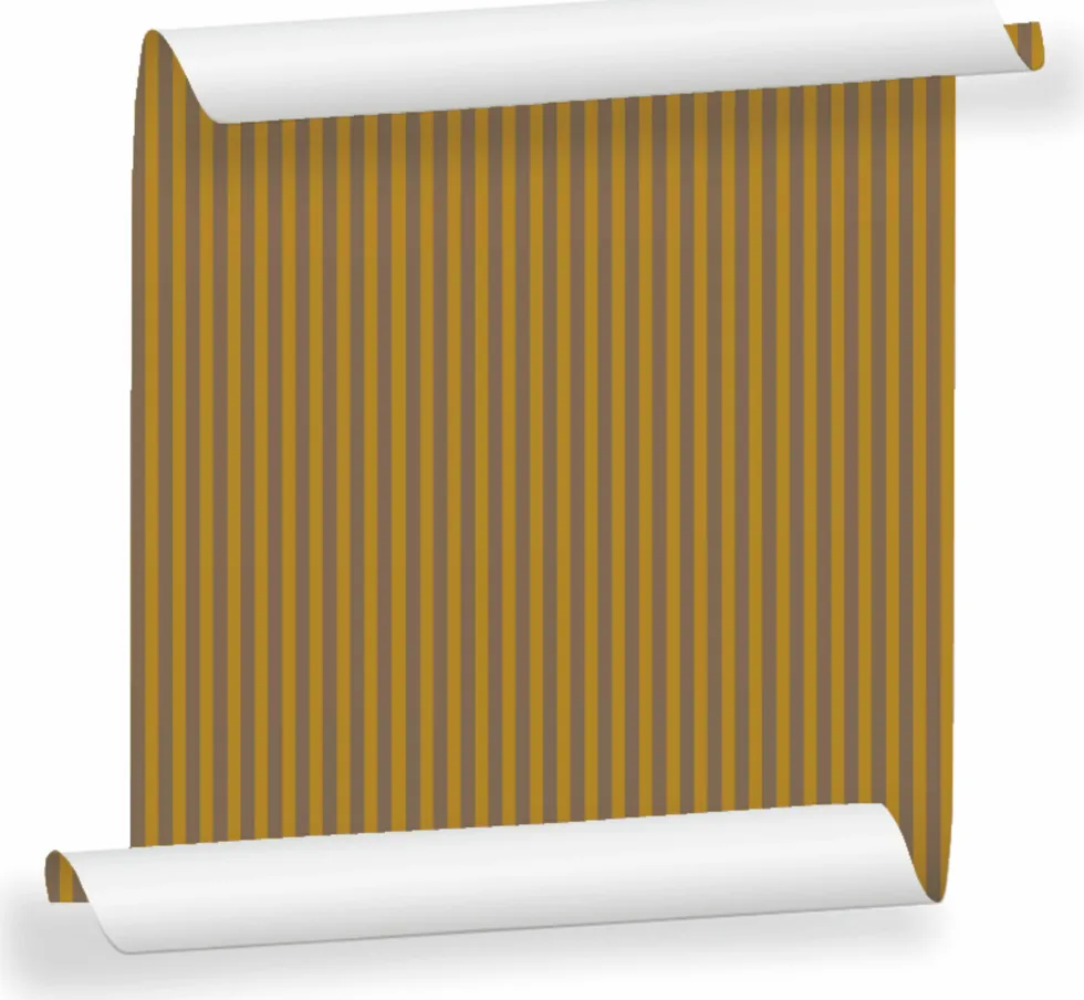 Lé de papier peint mocha et ocre jaune Ernest 16 - Mues Design