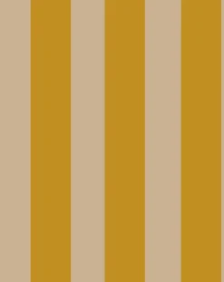 Lé de papier peint ocre jaune et beige Auguste 17 - Mues Design