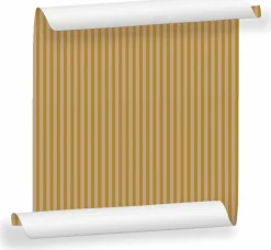 Lé de papier peint ocre jaune et beige Ernest 17 - Mues Design