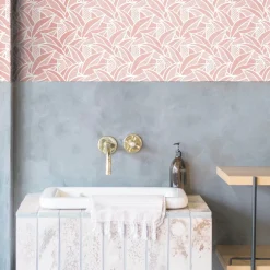 Lé de papier peint rose Robinson - MUES Design